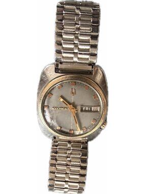 Vintage Bulova Accutron Gold Plated Tuning Fork Day Date Men's  Watch